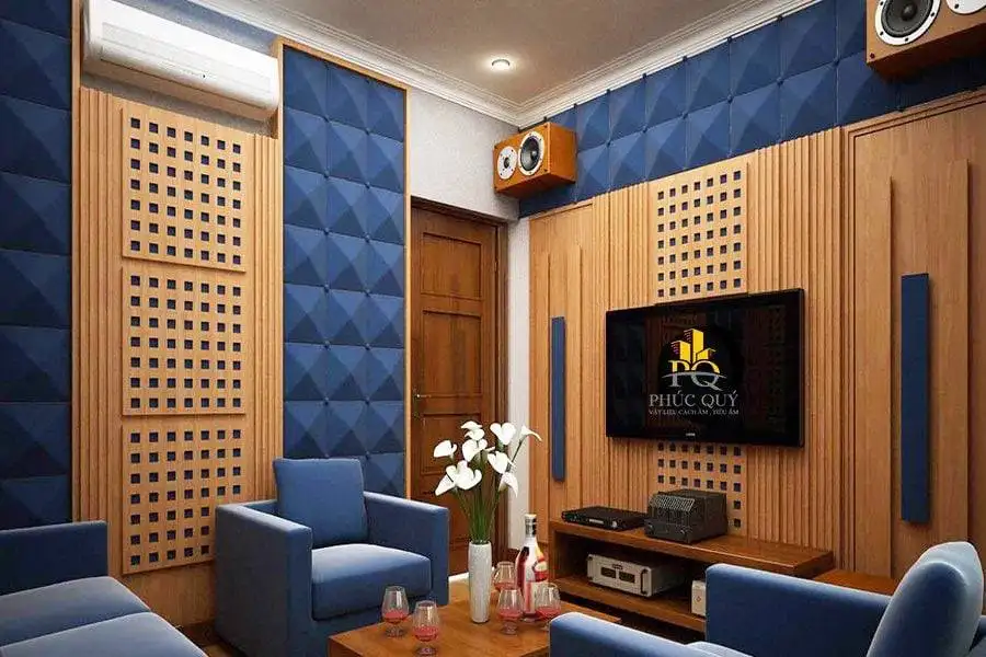 Xử lý tiêu âm phòng karaoke gia đình bằng mút tiêu âm go tieu am 2